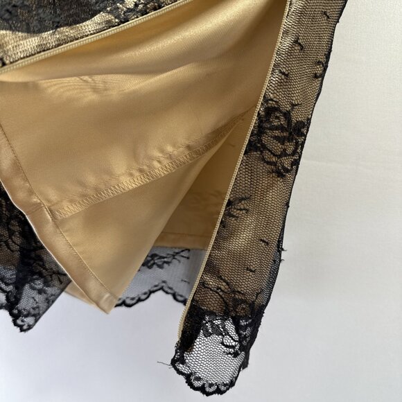 Plaza South Top Petite 10 10P Black Lace Tank Lined Zipper Whimsigoth Skintone - Picture 5 of 7